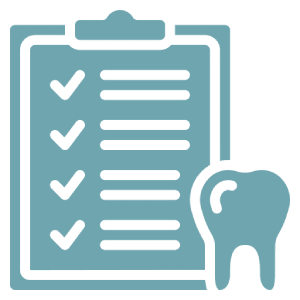 Dental checklist and tooth icon