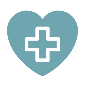 Heart with medical cross