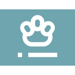 Paw print and underscore