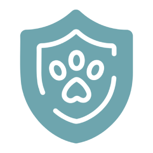 Shield with paw print.