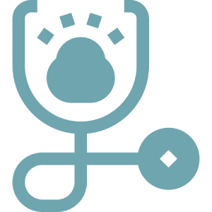 Stethoscope pet paw icon