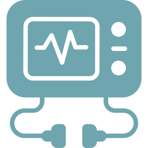 Medical heart monitor icon